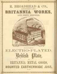 A 1858 advertisement of Roger Broadhead & Co - Sheffield