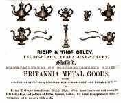 A 19th century trade card of Richard & Thomas Otley  - Sheffield