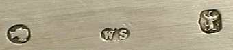 WS into two conjoined circles mark, William Stocker, London 1863