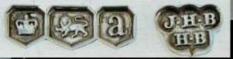 J.H.B over H.B into a trefoilmark, Z Barraclough & Sons -James Henry & Herbert Barraclough-, Sheffield 1918