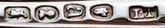 L.T and English pseudo-hallmarks mark, Lawrence Twentyman, Cape Colony 1830 c.
