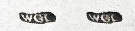 WGL into an oval mark, Willem Godfried Lotter , Cape Colony 1820 c.