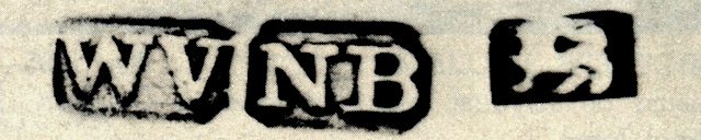 WV NB and English Lion passant mark,William Norris Venning, New Brunswick 1813-1871