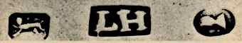 LH and English pseudo-hallmarks mark, Louis Hulsman , Halifax - Nova Scotia 1799-1815 LH and English pseudo-hallmarks mark, Louis Hulsman , Halifax - Nova Scotia 1799-1815