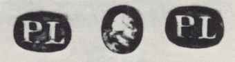 PL and English pseudo-duty mark , Pierre Lesperance, Montreal - Quebec 1819-1882
