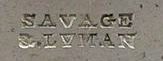 SAVAGE & LYMAN  and English pseudo hallmarks  mark, Savage & Lyman, Montreal CANADA 1851/1867