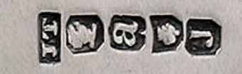 JT and English pseudo-hallmarks mark, John Townsend , Cape Colony 1830 c.