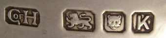 G of H mark, George Henry Hart - 'Guild of Handicraft', London 1942 G of H mark, George Henry Hart - 'Guild of Handicraft', London 1942