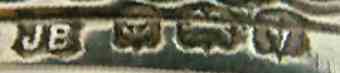 JB into a shield mark, J. Bartlett, Birmingham 1920