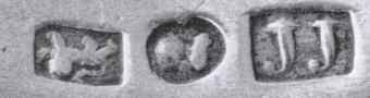 JJ and English pseudo hallmarks mark, Jacob Josephson, AUSTRALIA c. 1820