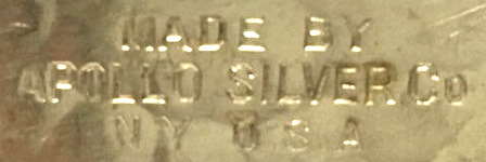 Apollo Silver Co - New York: a trade name of Bernard Rice's Sons