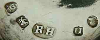 R.H into an oval mark, Robert Hennell I, London 1788