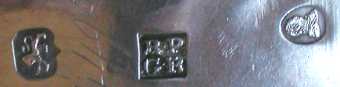 R.P over G.B into a square mark, Richard Pierce & George Burrows II, London 1832