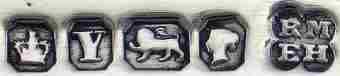 RM over EH into a quatrefoil mark, Richard Martin & Ebenezer Hall -Martin, Hall & Co-, Sheffield 1866