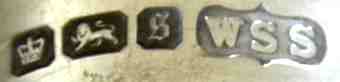WSS into a tipped cartouche mark, W S Savage & Co, Sheffield 1910