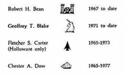Personal signature marks of the Newbury Crafters