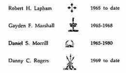 Personal signature marks of the Newbury Crafters