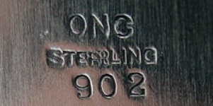 Example of 'Eagle' mark on Old Newbury Crafters item