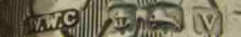 W.W.C into a chamfered rectangle mark, William Walter Cashmore, Birmingham 1920