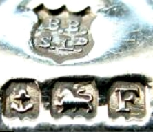 BB over SLd into a shield mark, Barker Bros Ltd, now Barker Ellis Co LTD, Birmingham 1930