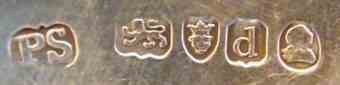 PS into two indented conjoined circles mark, Paul Storr, London 1819