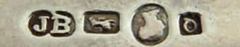 JB into an indented oval mark, James Barber, York 1851