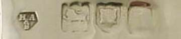 HA over & over S into a pentagon mark, London 1919 HA over & over S into a pentagon mark, London 1919
