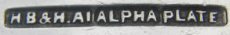Harrison Brothers & Howson - Sheffield: trade mark Alpha Plate