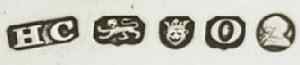 HC into a rectangle mark, Henry Chawner, London 1789