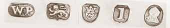 WP into an oval mark, William Pitts, London 1786