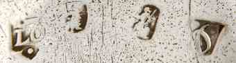 LO under a 'key' over a dot mark, Nathaniel Lock, London 1713