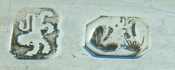 TE into a rectangle mark, Thomas Ellis, London c. 1780 TE into a rectangle mark, Thomas Ellis, London c. 1780