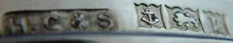 H.C&S into an oblong rectangle mark, not identified, Birmingham 1970