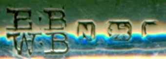 E.B over W.B without frame mark, Edwin Barling & William Barling, London 1948