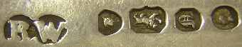 RW into two conjoined circles  mark, Robert Wallis, London 1848