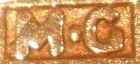 M.G into an oblong rectangle mark, Michael Goldstone - possibly-, Edinburgh 1978