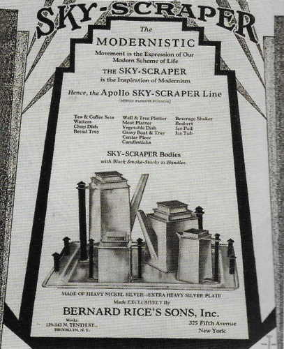 Bernard Rice's Sons: Sky-scraper line advertisement