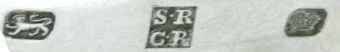 S.R over C.B into a square mark, Samuel Roberts & Charles Belk - Roberts & Belk, Sheffield 1876