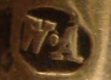 W.A into an oval mark, William Aitken, Chester c. 1900