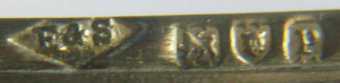 E&S into a lozenge mark, Edwards & Sons, London 1910