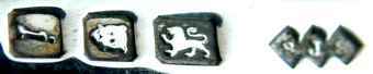 S J S into three lozenges mark, S J Shrubsole, London 1964