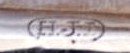 HJI into an oval mark, Henry James Iveson, Birmingham 1901