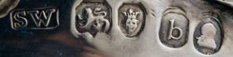 SW into a chamfered rectangle mark, Samuel Whithford II or Samuel Wheatley, London 1817