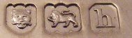 JHR into a chamfered rectangle mark, John Henry Rawlings, London 1903