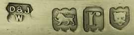 D&J over W into a shield mark, D & J Wellby Limited, London 1912 D&J over W into a shield mark, D& J Wellby Limited, London 1912