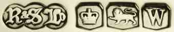 R&S Ld gothic into three conjoined circles  mark, Reid & Sons Ltd, Sheffield 1939