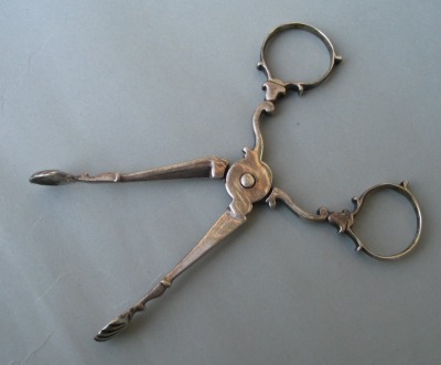 silver tea tongs 