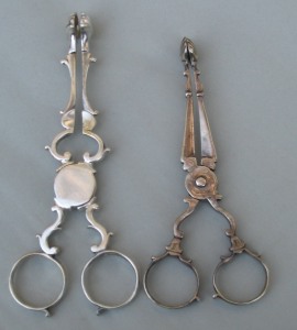 silver tea tongs