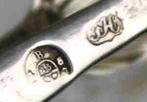 Austrian antique silver sugar tongs hallmarks 