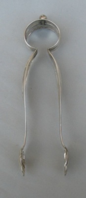 Austrian antique silver sugar tongs